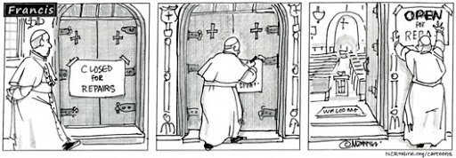 Francis open for repairs