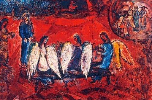 Chagall abraham angels